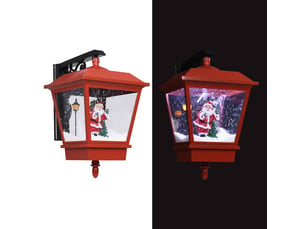 Lampe murale de noël lumières led et père noël rouge 40x27x45cm