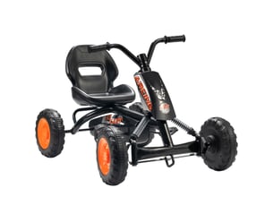 Kart à pédales pour enfants, karting enfant, avancer et reculer, pour garçons filles de 2-5 ans, 84x54x56 cm, noir