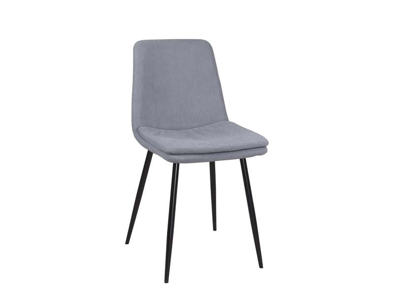 Lot de 4 chaises design yam en tissu rayé bleu 749-YAM-BLEU - Conforama C
