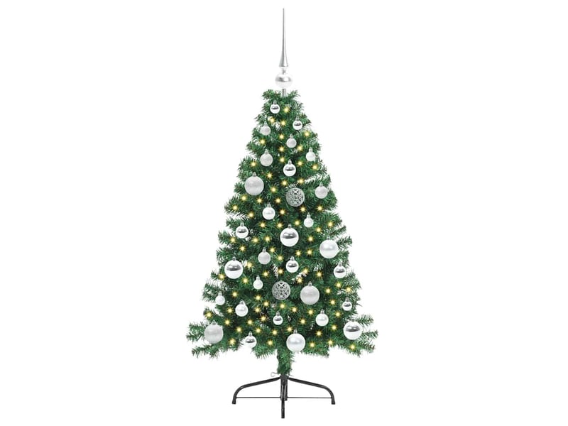  Sapin de noël - arbre de noël artificiel pré-éclairé vert 120 cm pvc  - Conforama C