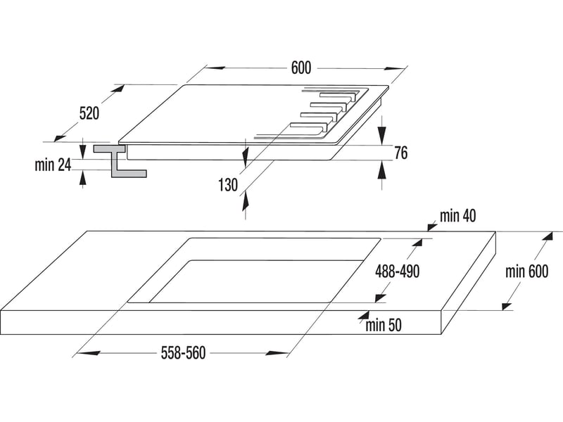 Table de cuisson gaz  - Conforama H