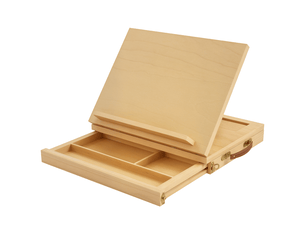 Chevalet de table en bois avec tiroir de rangement pour des toiles jusqu'à 24,5 cm pour adultes bois débutants naturel