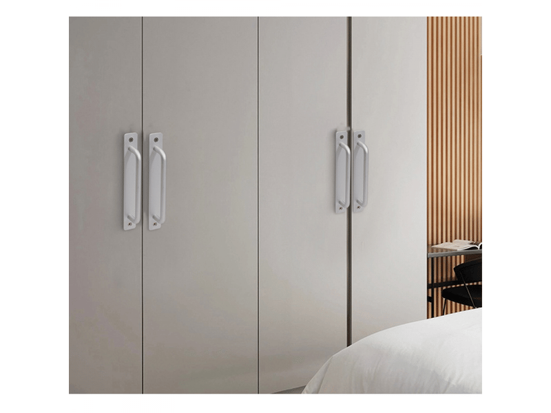  Poignée - aluminium - 2 pièces - 180 mm - argent  - Conforama C