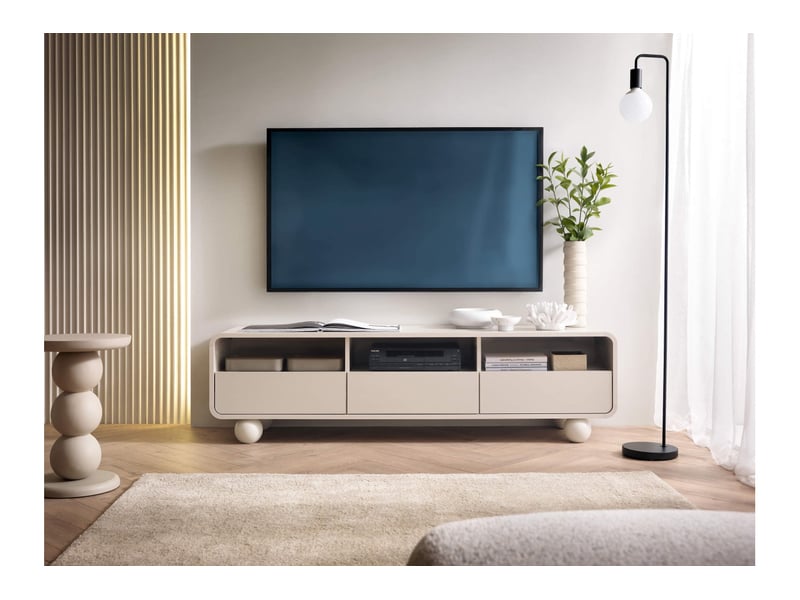 Meuble tv alba avec 3 tiroirs en bois 160cm ALBA - Conforama B