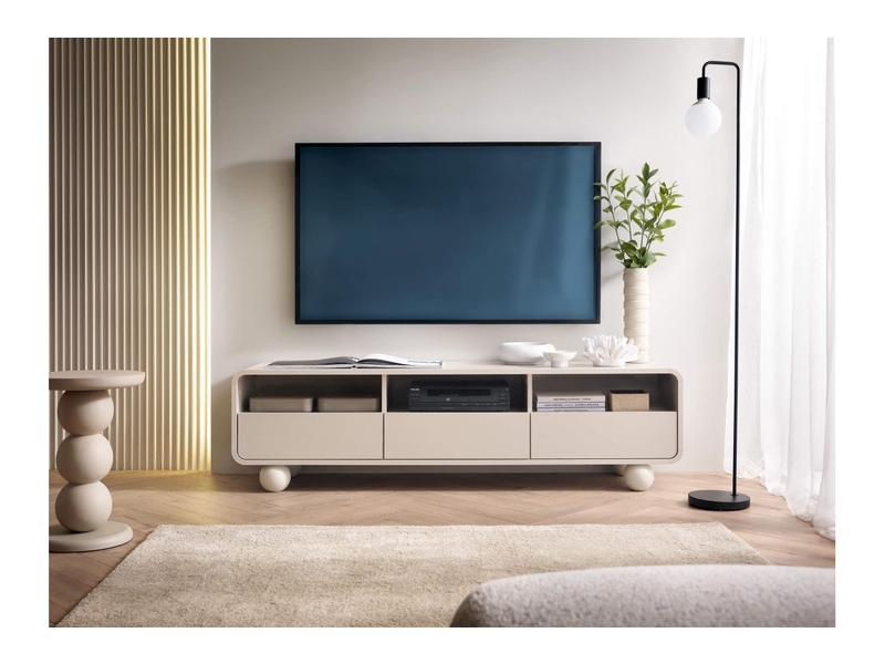  Meuble tv alba avec 3 tiroirs en bois 160cm ALBA - Conforama B