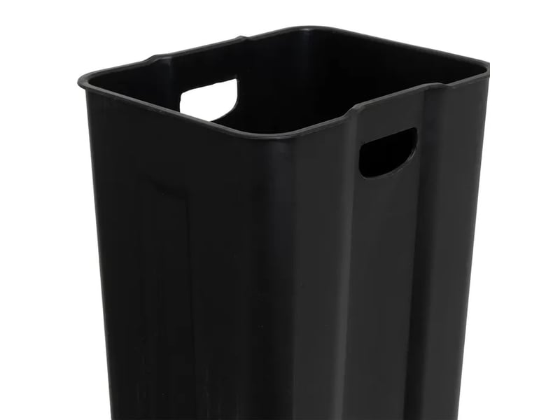 Poubelle de tri sélectif rectangulaire 60l (2x30l) à double compartiment en métal chrome anti-traces avec deux pédales indépendantes - longueur 45 x profondeur 36 x hauteur 71,5 cm - Conforama D