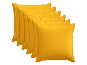 Lot de 6 housses de coussin houten jaune clair 80 x 80 cm cf49843