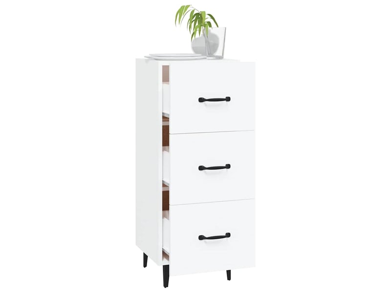  Buffet - bahut - meuble de rangement blanc 34,5x34x90 cm bois d'ingénierie  - Conforama D