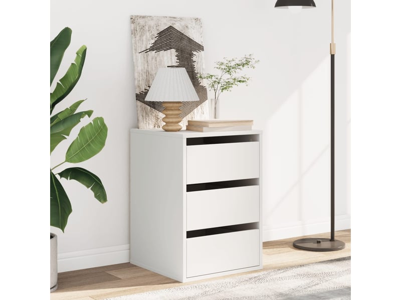  Commode chambre adulte, commode d'angle blanc 40x41x58 cm bois d'ingénierie  - Conforama C