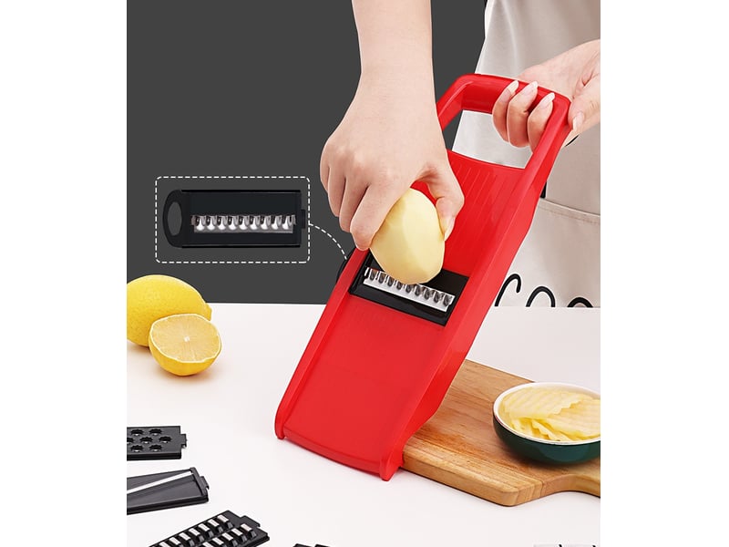  Coupe-légumes pour fruits et légumes – rouge, 32.5x12.5cm  - Conforama E