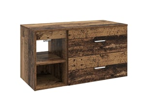 Ensemble de mobilier de salle de bain 2 pcs bois ancien shl7079