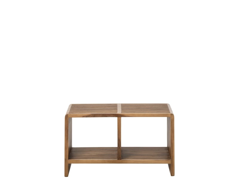  Banc à lattes en bois lars 80cm naturel  - Conforama B