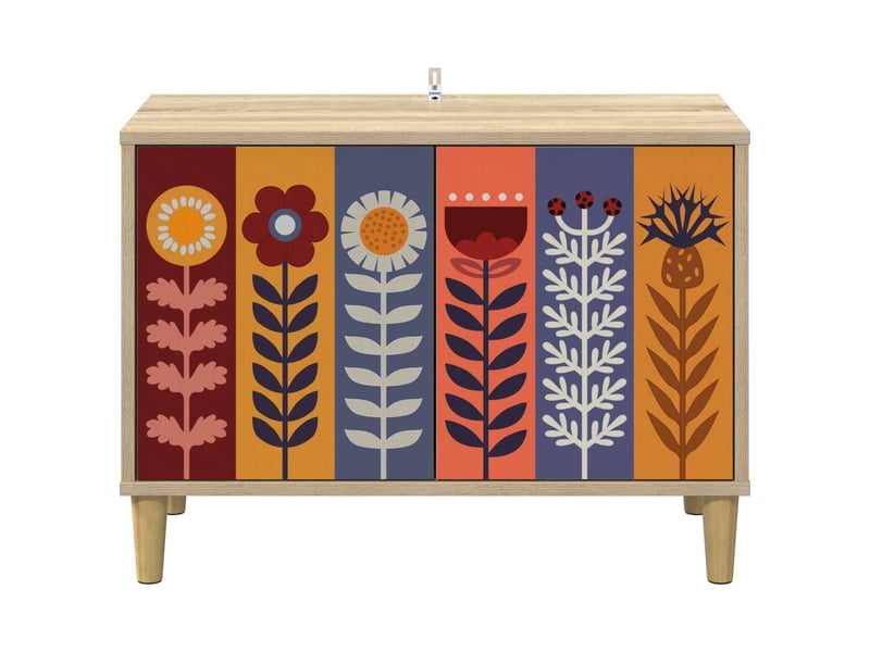  Meuble tv - banc tv - meuble de rangement essen 69 x 33 x 50 cm sonoma bois d'ingénierie  - Conforama D
