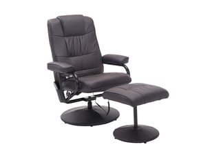 Fauteuil relax électrique pivotant HOMCOM Cuir / Croûte de Cuir gris