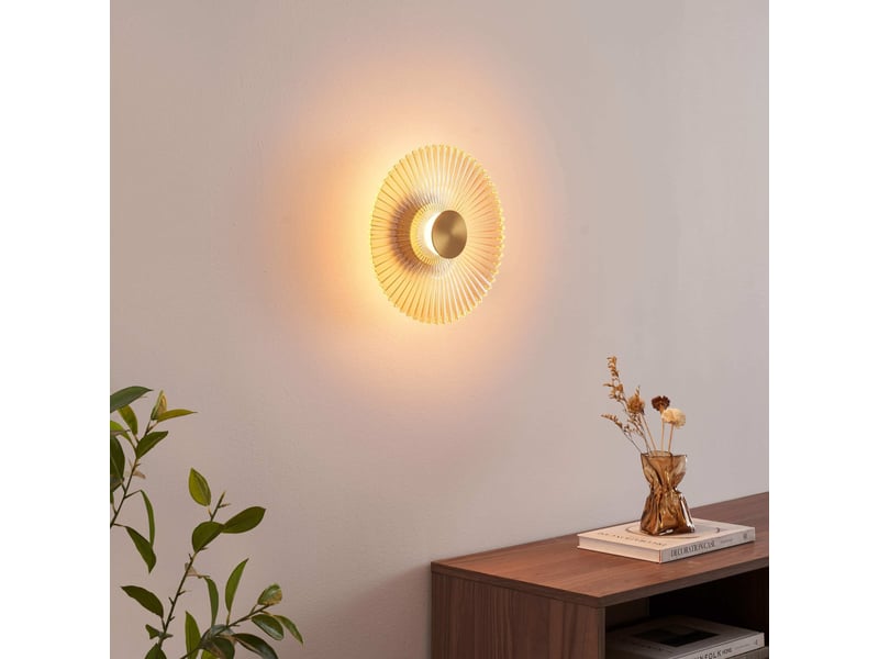  Applique design dorée disque plissé led 28 cm - ambrelia Ambrelia - Conforama B