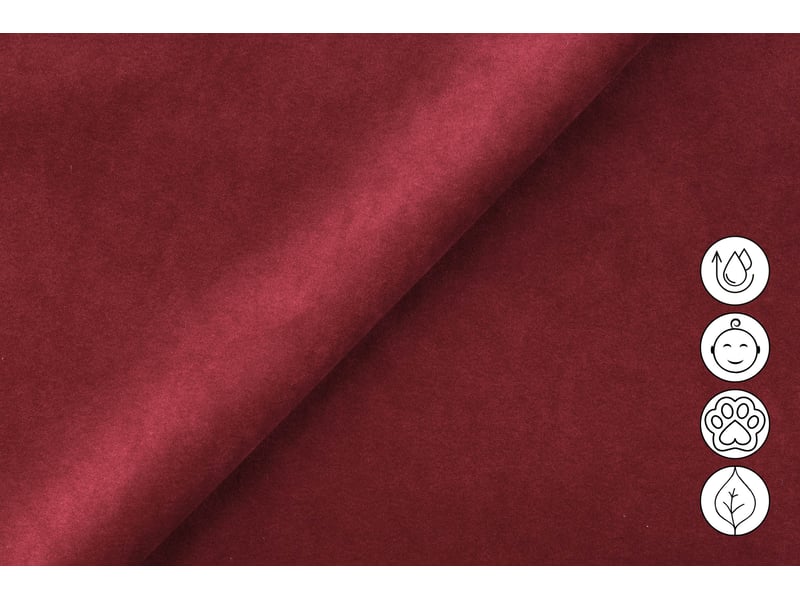 Canapé 2 places roden, 2x relax, tissu velours bordeaux - Conforama E