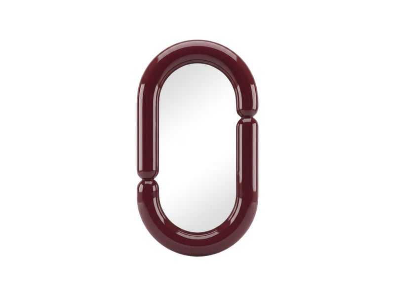  Miroir ovale finition glossy 70cm bordeaux - adia  - Conforama A