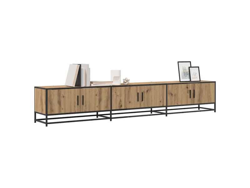  Meuble tv moderne, banc tv 240x35x41 cm chêne artisanal bois d'ingénierie  - Conforama C