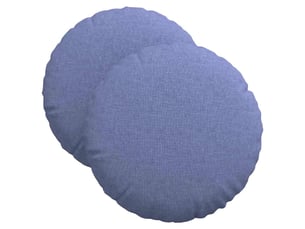 Lot de 2 coussins de siège, coussins décoratifs tissu bleu denim ø40 x 13 cm cf59768