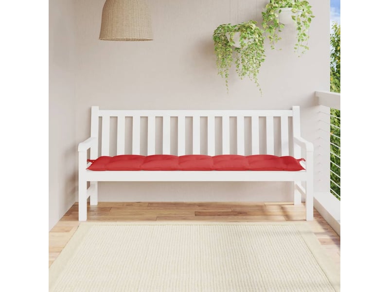  Coussin de banc de jardin, coussin d'assise rouge 180x50x7 cm tissu oxford cf52803  - Conforama B