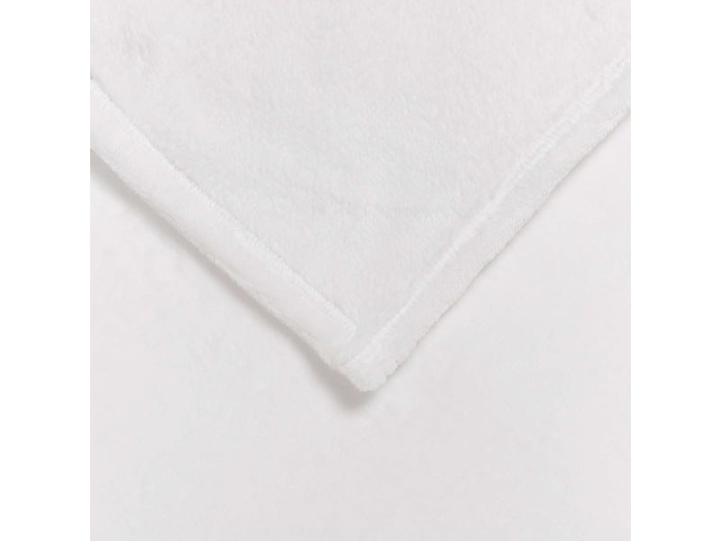  Plaid canapé blanc 150x200 cm 0.78 kg polaire  - Conforama E
