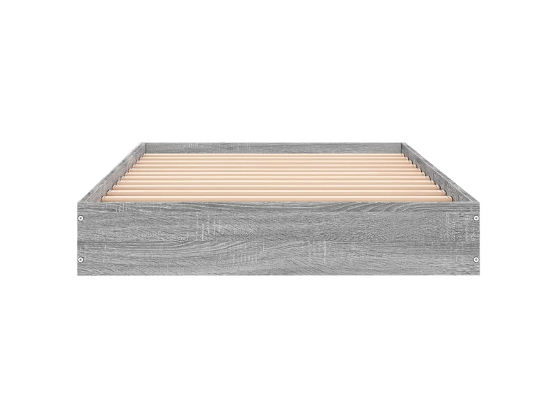  Lit simple- lit adulte -  cadre de lit au sol sonoma gris 80 x 200 cm bois d'ingénierie  - Conforama C
