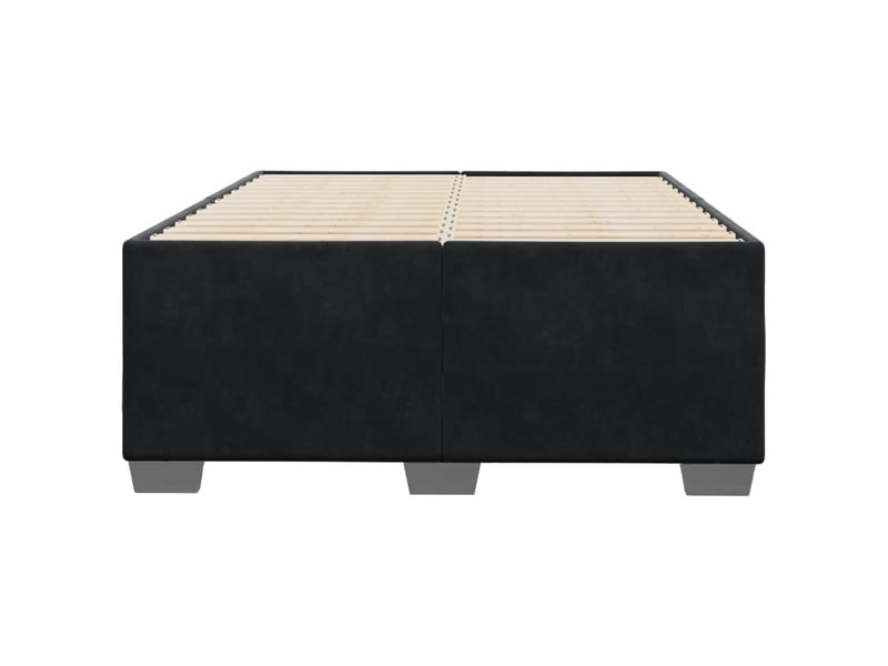  Lit double- lit adulte -  cadre de lit sans matelas noir 120x190 cm velours  - Conforama C