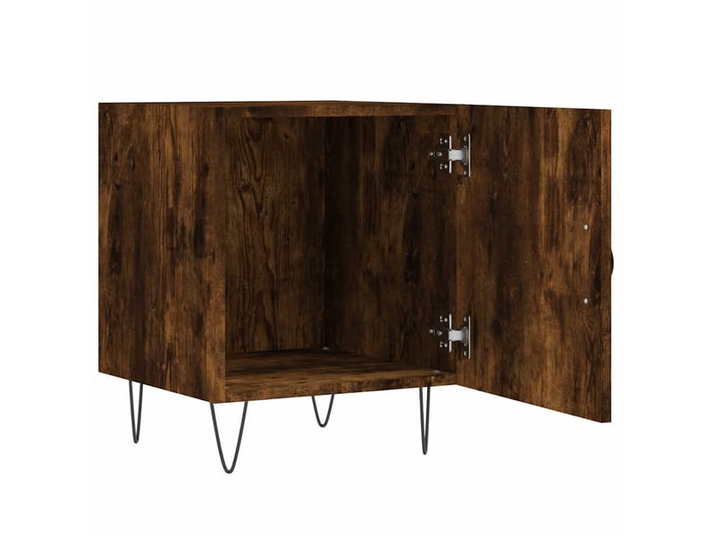  Table de chevet - cabinet de chevet - table de nuit chêne fumé 40x40x50 cm bois d'ingénierie  - Conforama D