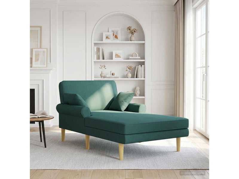  Vidaxl méridienne vert foncé tissu  - Conforama B