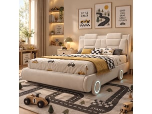 Lit 2 places 140x200 cm <strong>MODERNLUXE</strong>  <strong></strong> coloris beige