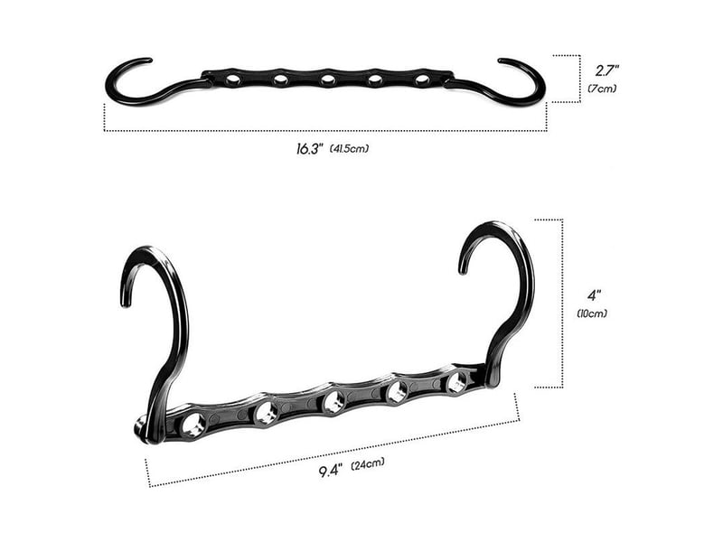  Cintres magiques,10 gain de place crochet,cintre multifonctionnel vertical &amp; horizontal,organiseur penderie  pivotant à 360° gagner 3 fois plus de place rangment cintres pour vêtements,sacs,noir  - Conforama D