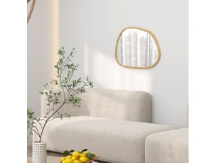 Miroir forme atypique à fixer coloris naturel <strong>MIVRAY </strong> <strong></strong> - 70 cm x 2.1 cm