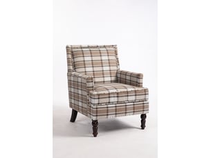 Fauteuil fixe  <strong></strong> Coton / Lin marron