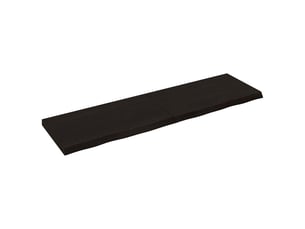 Étagère flottante, etagère murale, étagère suspendue marron foncé bois chêne massif traité cf42413
