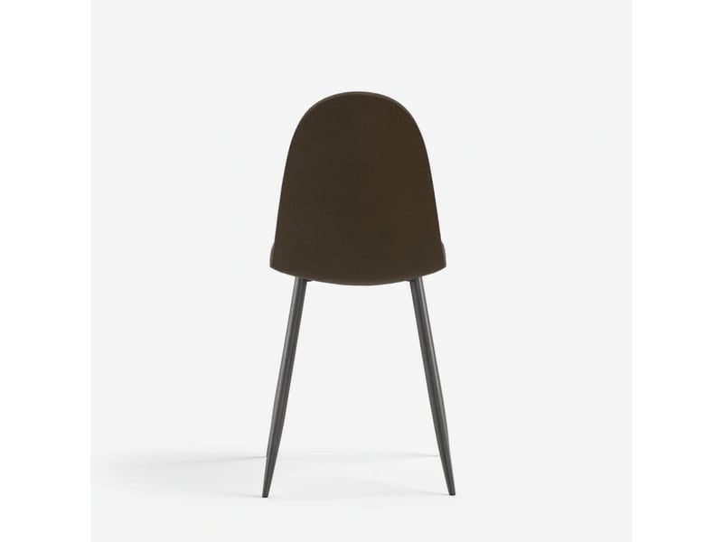  Lot de 4 chaises de salle à manger rembourrées en rotin synthétique vienna - marron  - Conforama E