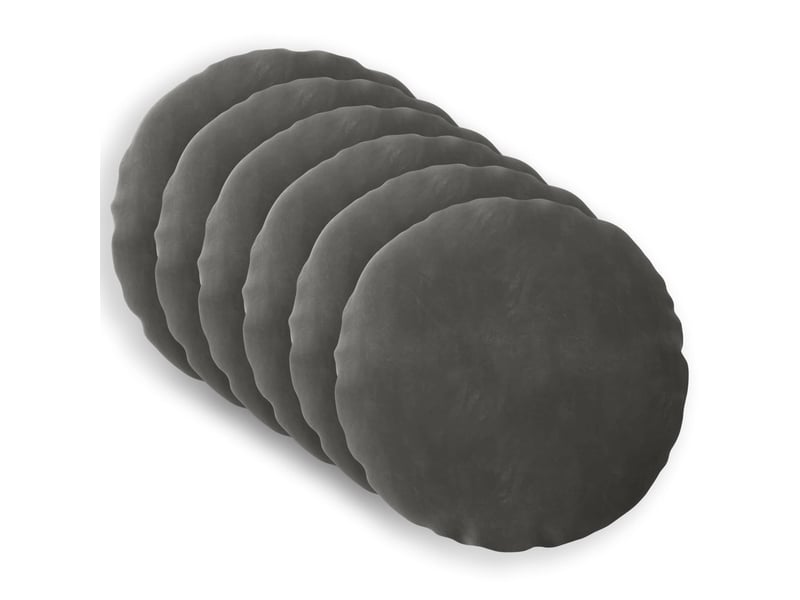  Lot de 6 coussins avec oreiller, coussins décoratifs heerlen gris foncé velours cf50855  - Conforama A