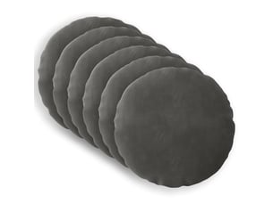 Lot de 6 coussins avec oreiller, coussins décoratifs heerlen gris foncé velours cf50855