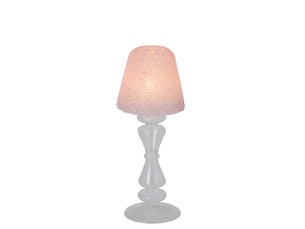 Photophore lampe en verre silje 26cm rose