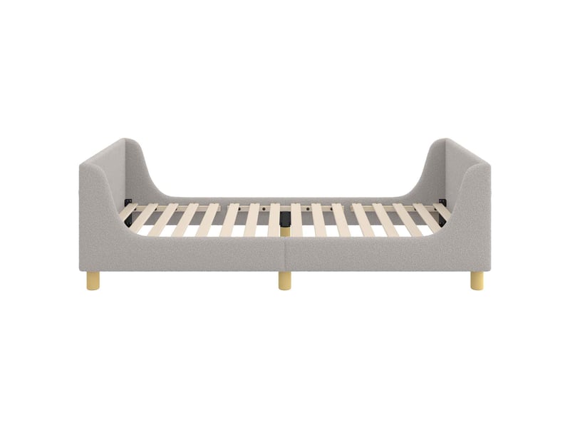  Cadre de lit pour enfants - lit jeune avec tête de lit gris clair 90x190 cm  - Conforama D