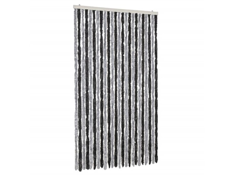  Rideau anti-mouches, moustiquaire gris et noir 100x230 cm chenille cf43546  - Conforama A