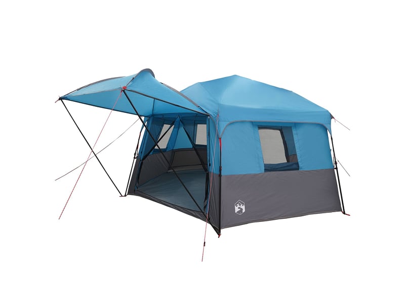  Tente instantanée camping avec auvent 12 personnes et système de libération rapide shl9337  - Conforama D