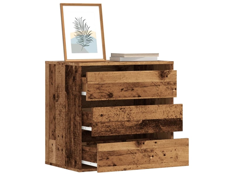  Commode chambre adulte, commode d'angle vieux bois 60x41x58 cm bois d'ingénierie  - Conforama B