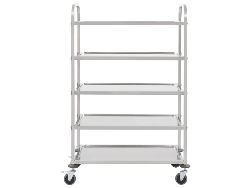 Desserte de cuisine, chariot de rangement à 5 niveaux 107x55x147 cm acier inoxydable - Conforama A