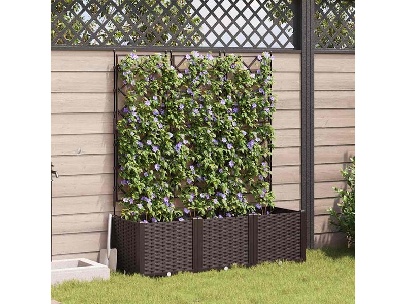  Jardinière - cache-pot de jardin 3 pcs marron 120 x 40 x 143 cm pp  - Conforama B