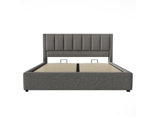 Lit coffre 160x200 cm ZERBACO coloris gris