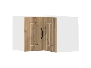 Meuble mural de cuisine, armoire d'angle cuisine lucca chêne artisanal 57x57x40cm