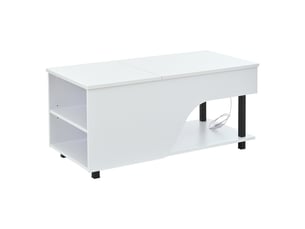 Table basse rectangulaire coloris blanc <strong>ATELIER CONFORTIEL</strong> <strong></strong> - 100 cmx50 cm