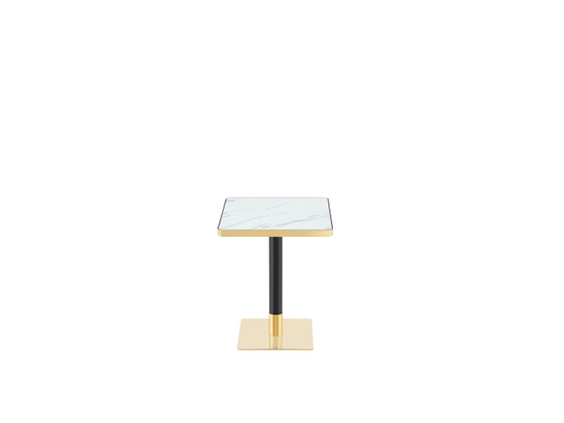  Table à manger carrée,60x60 cm,2 à 4 personnes,mdf,blanc effet marbre  - Conforama A