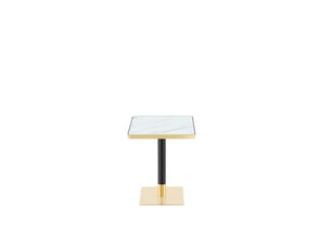 Table à manger carrée,60x60 cm,2 à 4 personnes,mdf,blanc effet marbre