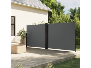 Auvent latéral rétractable, store latéral anthracite 180x600 cm